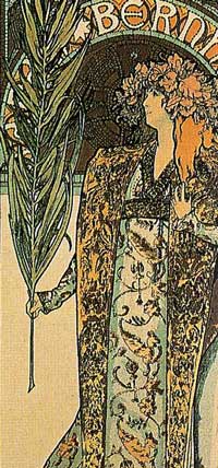 Alphonse Mucha, Affiche Gismonda, detail