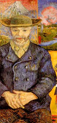 Vincent Van Gogh, Père Tanguy, detail