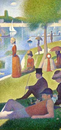 Georges Seurat, Un parès-midi à la grane jatte, détail