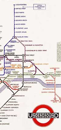 Harry Beck, Plan de London Underground, detail